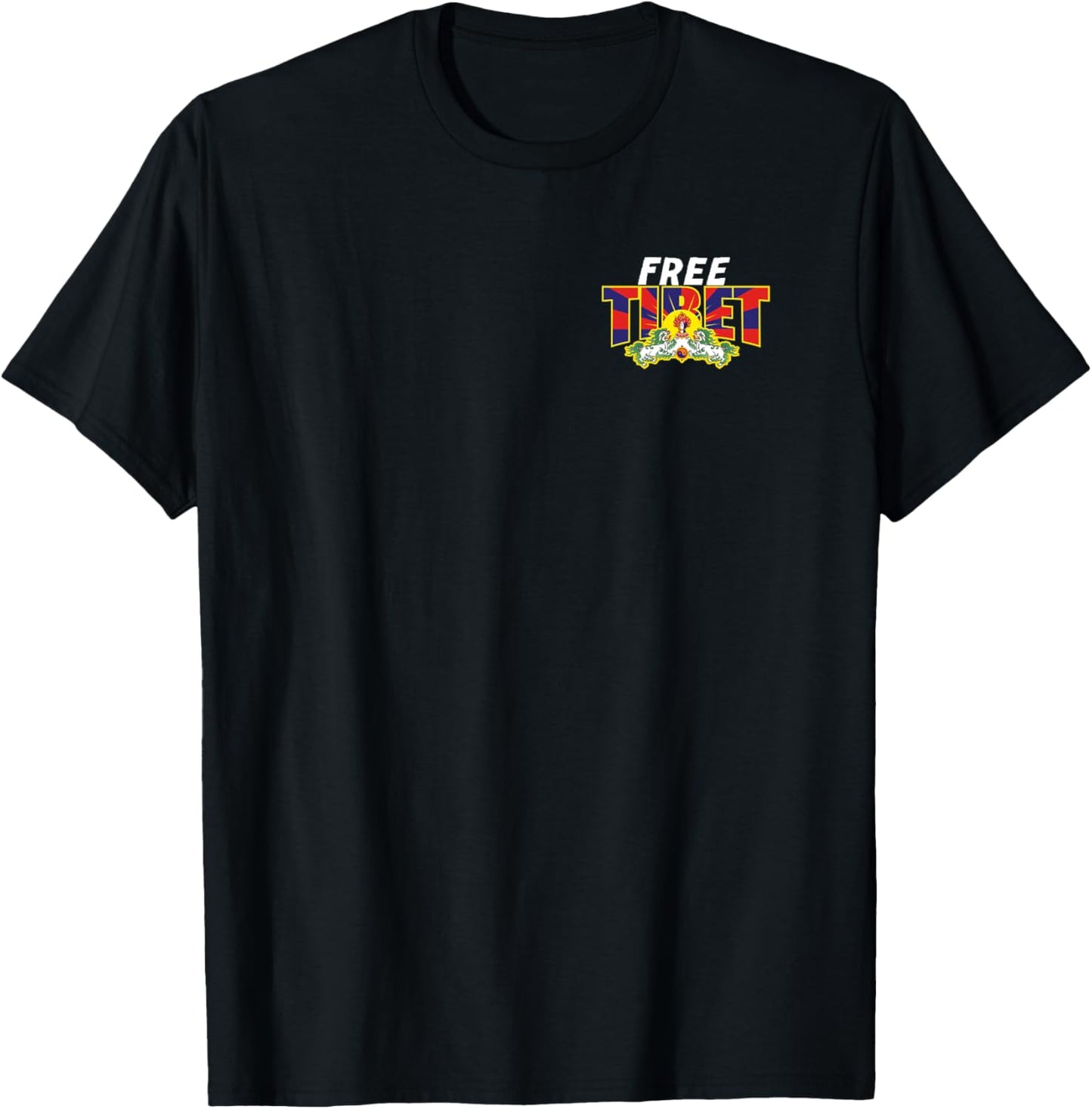 Free Tibet Flag Haut de Gamme T-Shirt - T-Shirt | Black