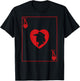 Western King of Hearts Cowboy Poker Playing Card T-Shirt - T-Shirt | Black