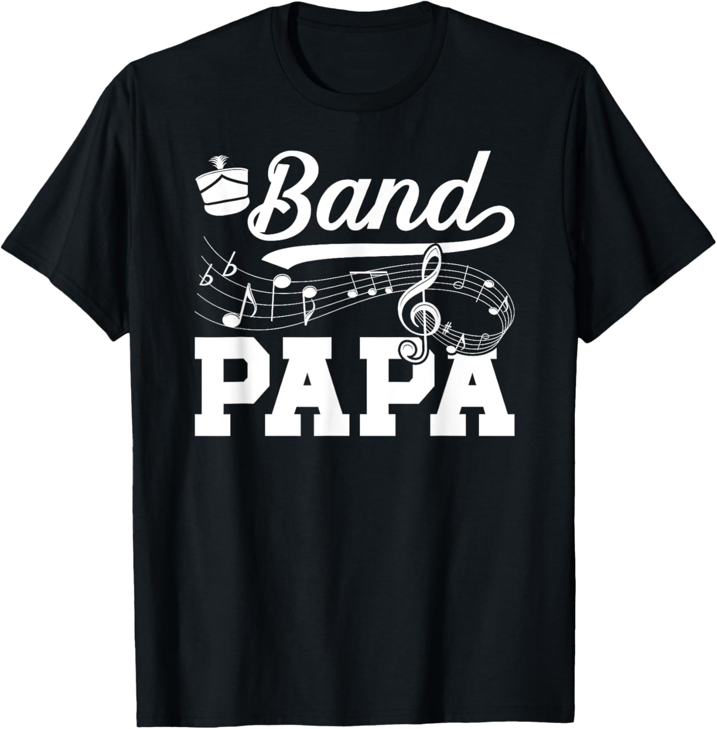 Band Papa Proud Marching Band Papa Grandpa T-Shirt - T-Shirt | Black