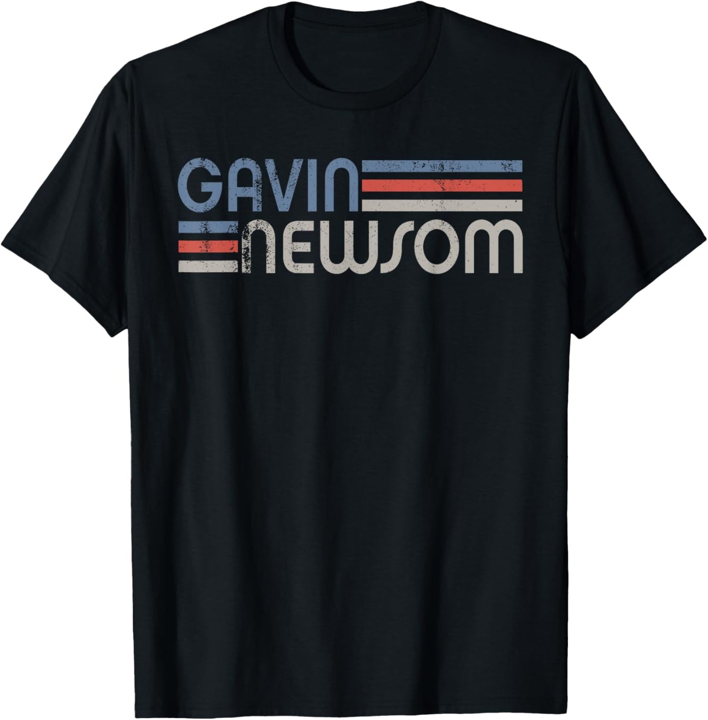 Vintage Gavin Newsom 2028, Newsom For President 2028 T-Shirt - T-Shirt | Black