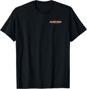 Auburn Tigers Football Helmet Front/Back Navy T-Shirt - T-Shirt | Black