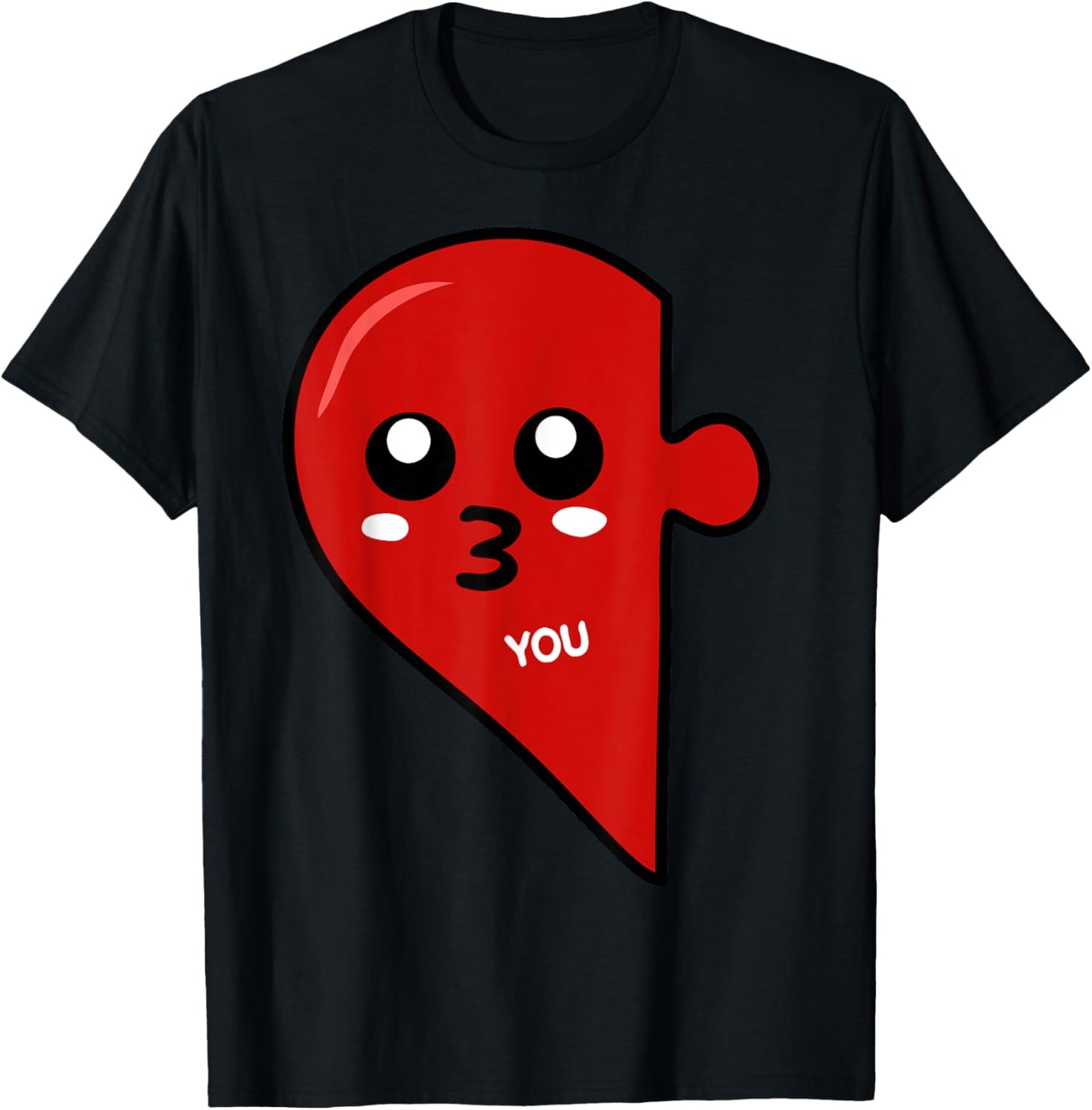 You Complete Me Male Matching Couple Puzzle Pieces T-Shirt - T-Shirt | Black