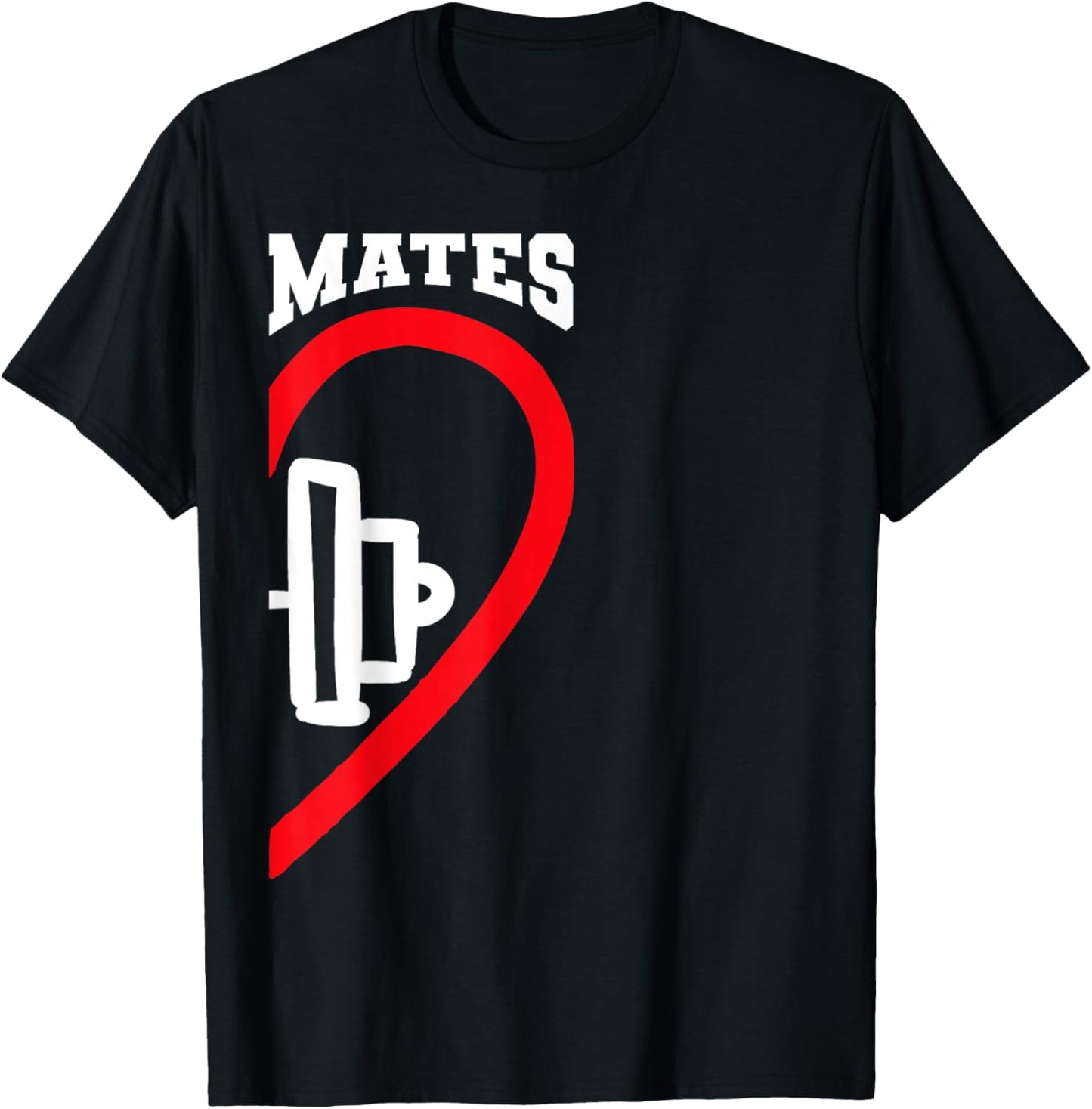 Swole Mates Cute Workout Matching Couples Valentine Day Gym T-Shirt - T-Shirt | Black