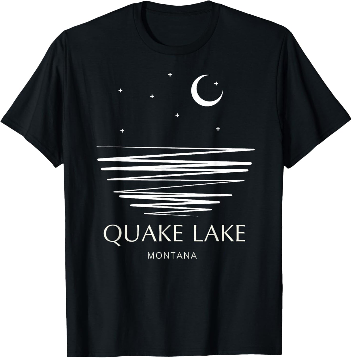 Quake Lake Montana T-Shirt - T-Shirt | Black