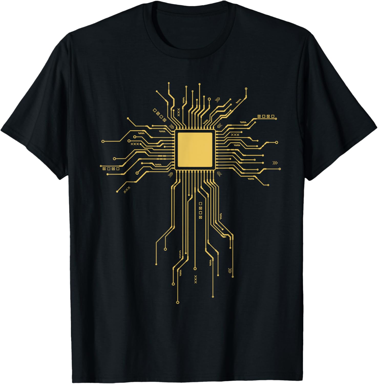 Computer Geek CPU Processor PCB Board Gamer Programmer T-Shirt - T-Shirt | Black