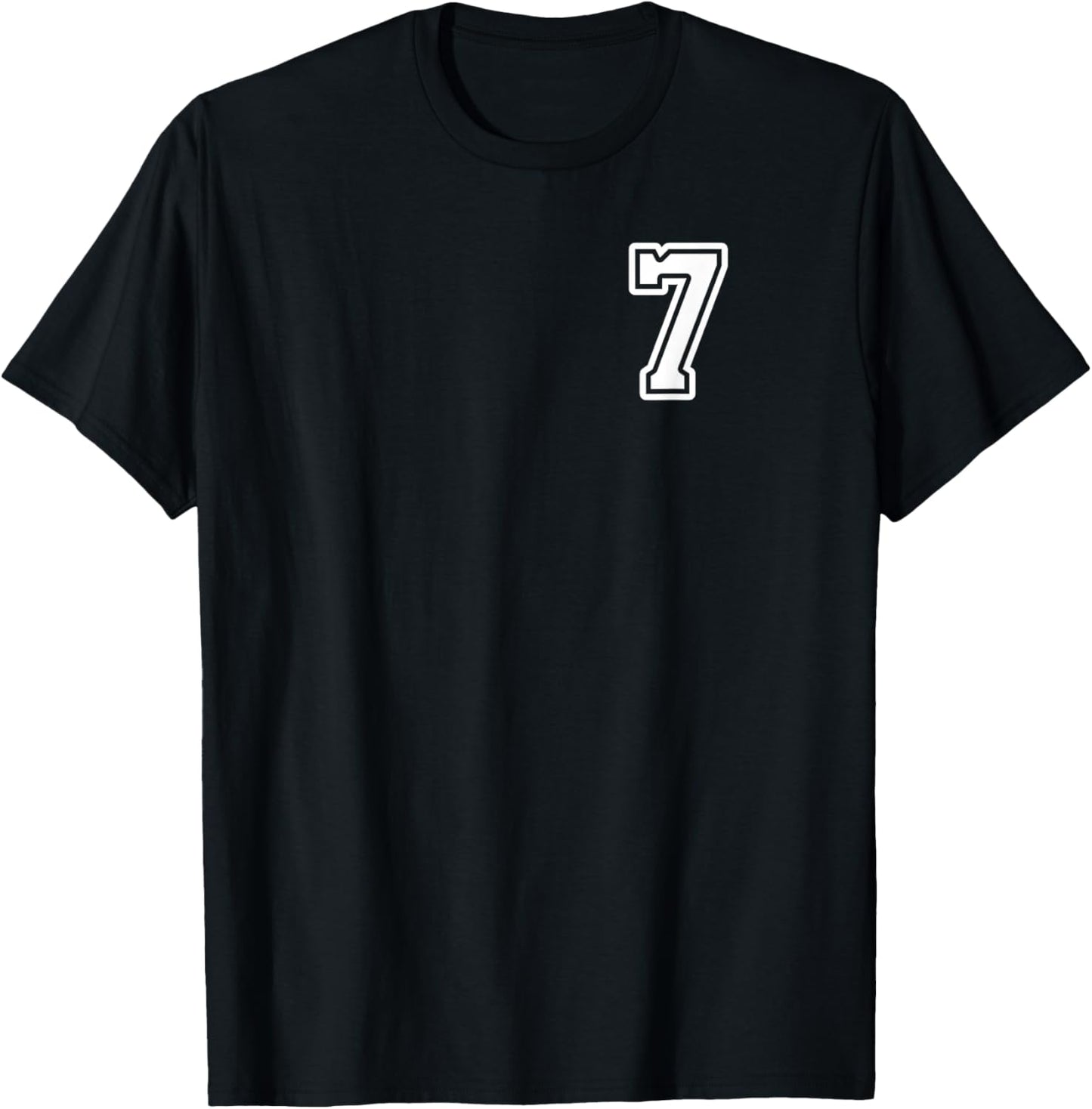 Number 7 Shirt #7 Player Sports Team Men Women Kids T-Shirt - T-Shirt | Black
