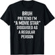 Funny Halloween Lazy Costume Bruh Pretend I'm A Movie Star T-Shirt - T-Shirt | Black