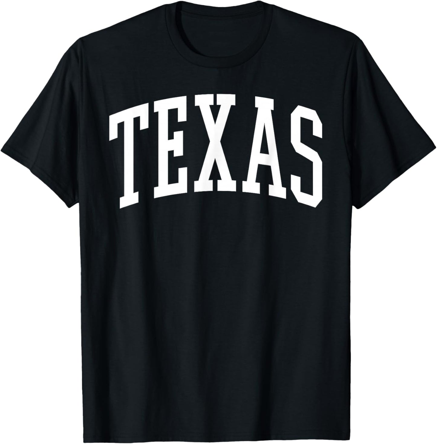 Texas TX Vintage Varsity Sports Text Women Men T-Shirt - T-Shirt | Black