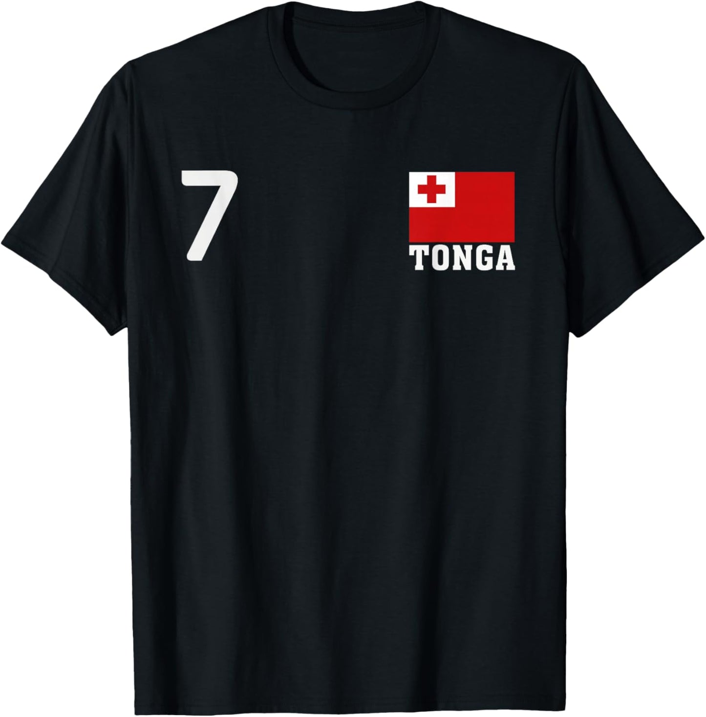 Tonga Number National Flag Country Pride Heritage T-Shirt - T-Shirt | Black