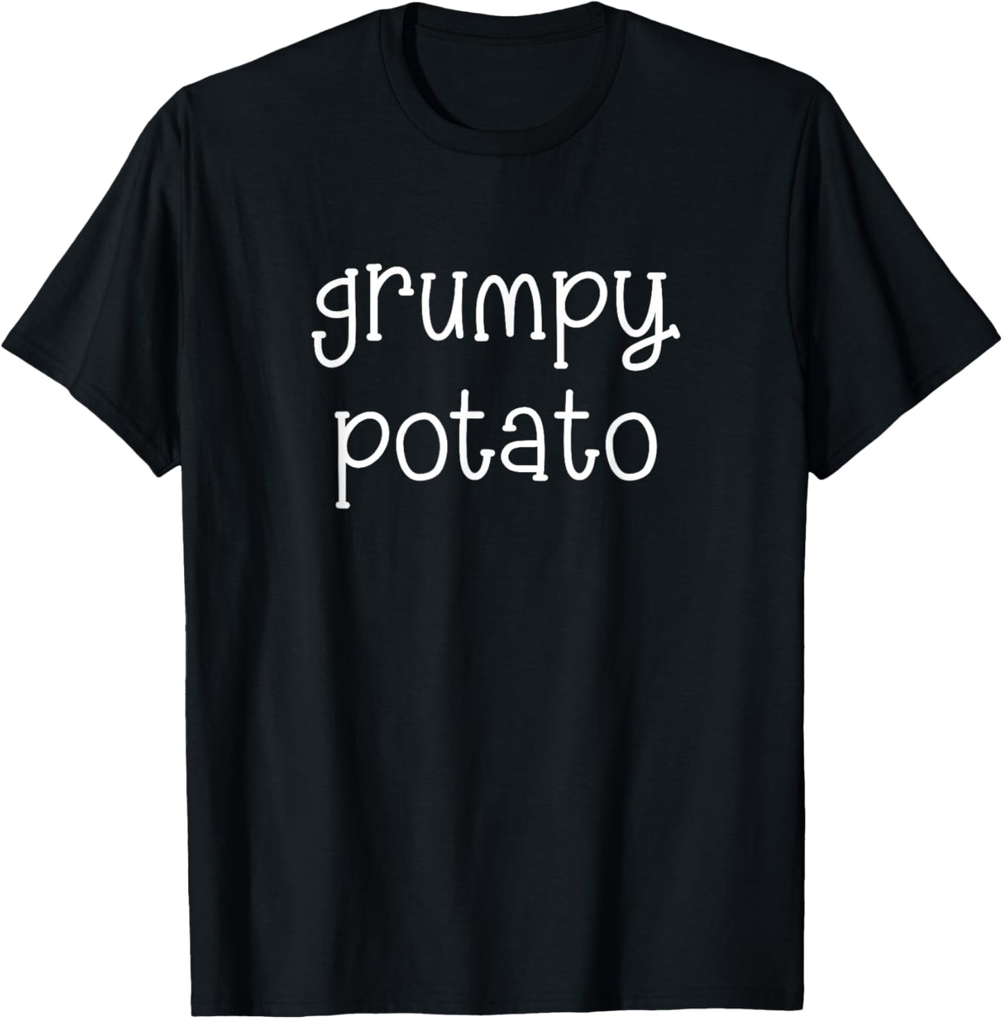 Grumpy Potato Matching Couples Funny Thanksgiving T-Shirt - T-Shirt | Black