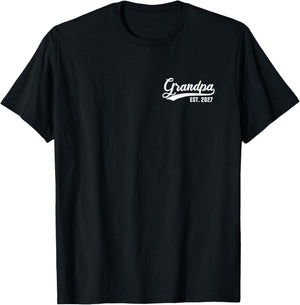 Grandpa 2027 Grandfather Est. 2027 Grandpa Est 2027 T-Shirt - T-Shirt | Black
