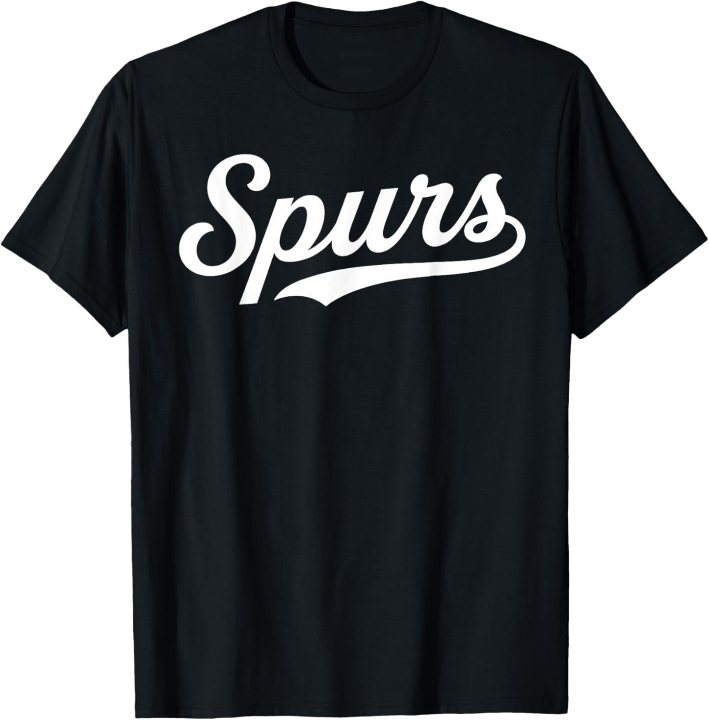 Vintage Spurs Name Personalized Retro Women Kid T-Shirt - T-Shirt | Black