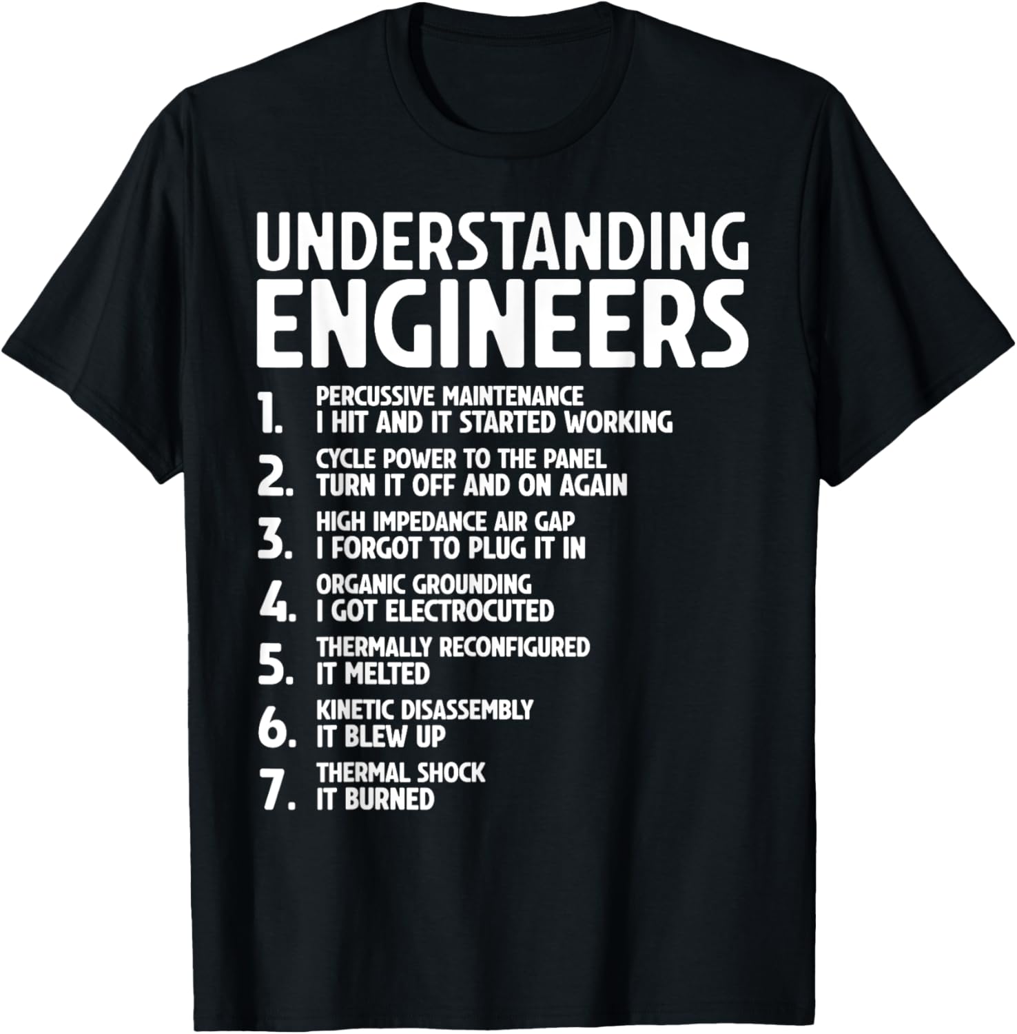 Understanding Engineers Funny Sarcastic Engineering Engineer T-Shirt - T-Shirt | Black