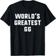 World's Greatest GG Funny Family T-Shirt - T-Shirt | Black