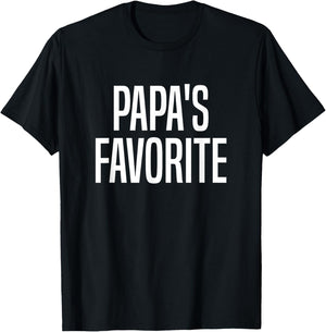 Papa's Favorite Grandchild T-Shirt - T-Shirt | Black