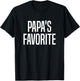 Papa's Favorite Grandchild T-Shirt - T-Shirt | Black