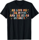 Groovy He Gave Me The Moon And The Stars Infinity T-Shirt - T-Shirt | Black