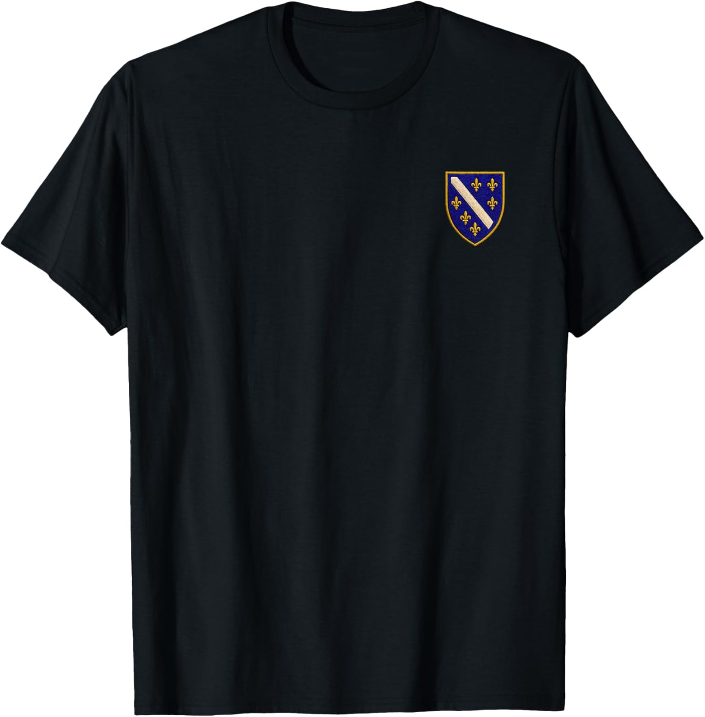 Bosnia and Hercegovina Heritage | Bosna Lily Shield T-Shirt - T-Shirt | Black