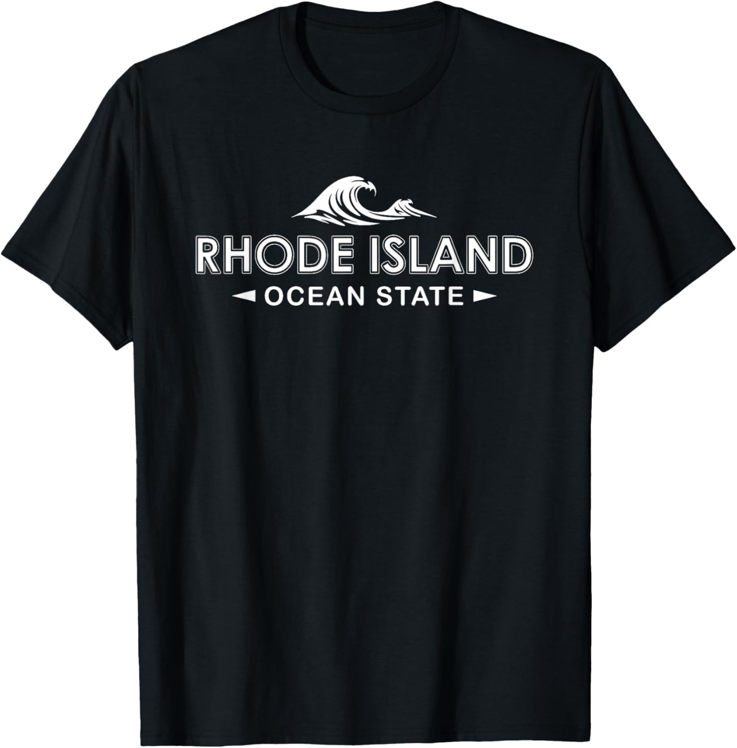 Rhode Island - Ocean State - Throwback Design - Classic T-Shirt - T-Shirt | Black