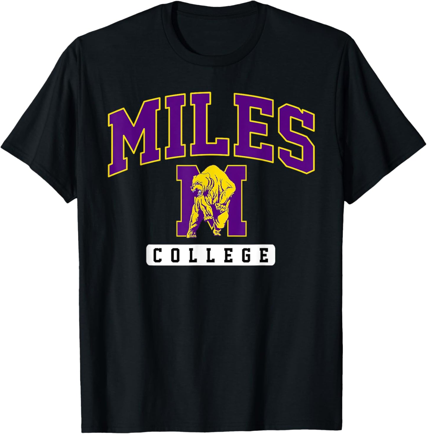 Miles College Arch Vintage Athletics Women T-Shirt - T-Shirt | Black