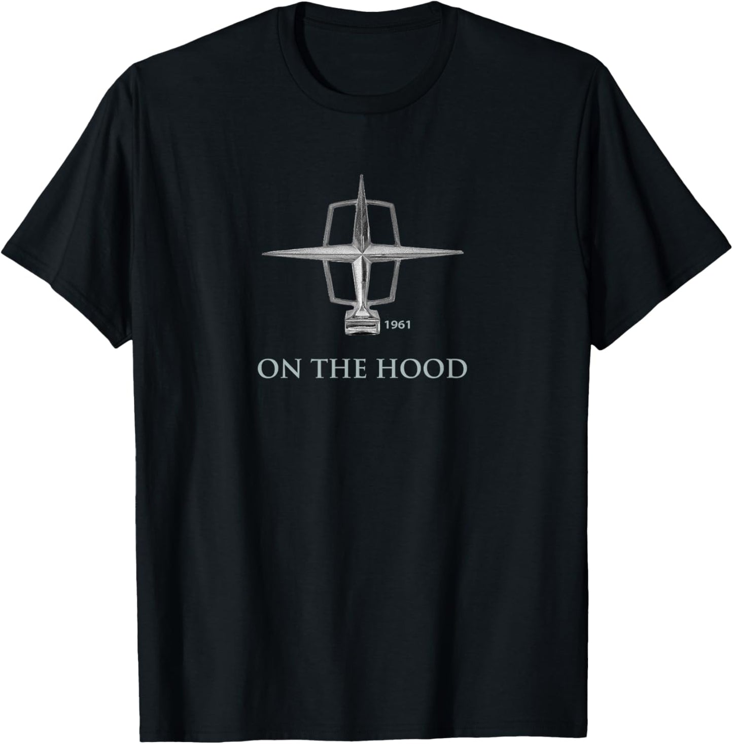 Vintage 1961 Hood Ornament, Continental, Classic Luxury Cars T-Shirt - T-Shirt | Black