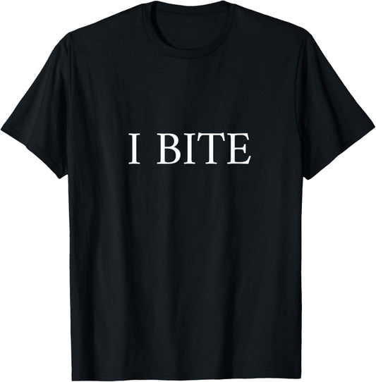 I BITE V-Neck T-Shirt - T-Shirt | Black