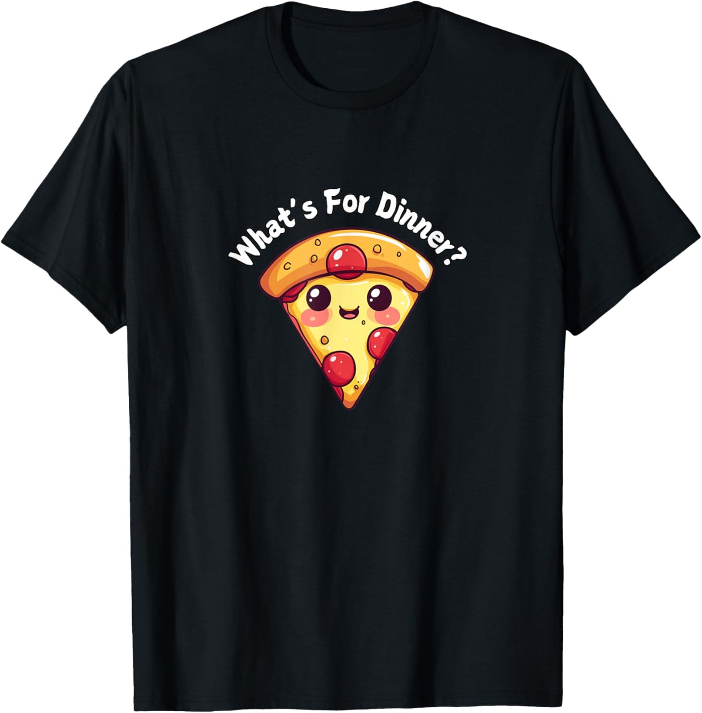 What's For Dinner? Pepperoni Pizza T-Shirt - T-Shirt | Black