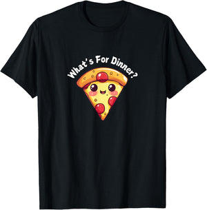 What's For Dinner? Pepperoni Pizza T-Shirt - T-Shirt | Black