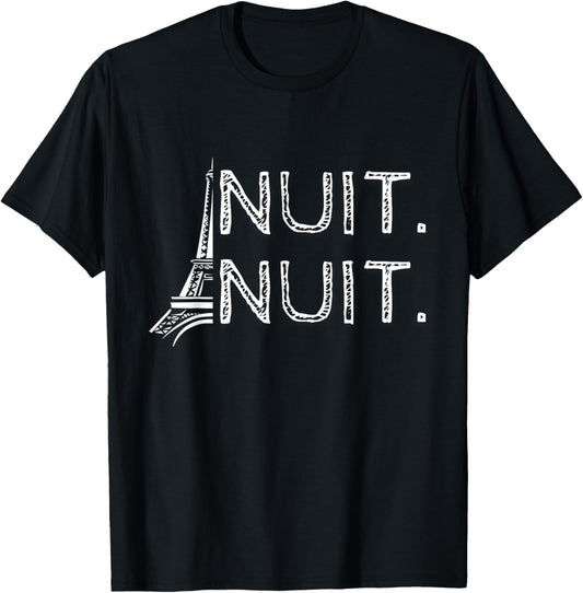 Nuit Nuit Lover Basketball Night Funny T-Shirt - T-Shirt | Black