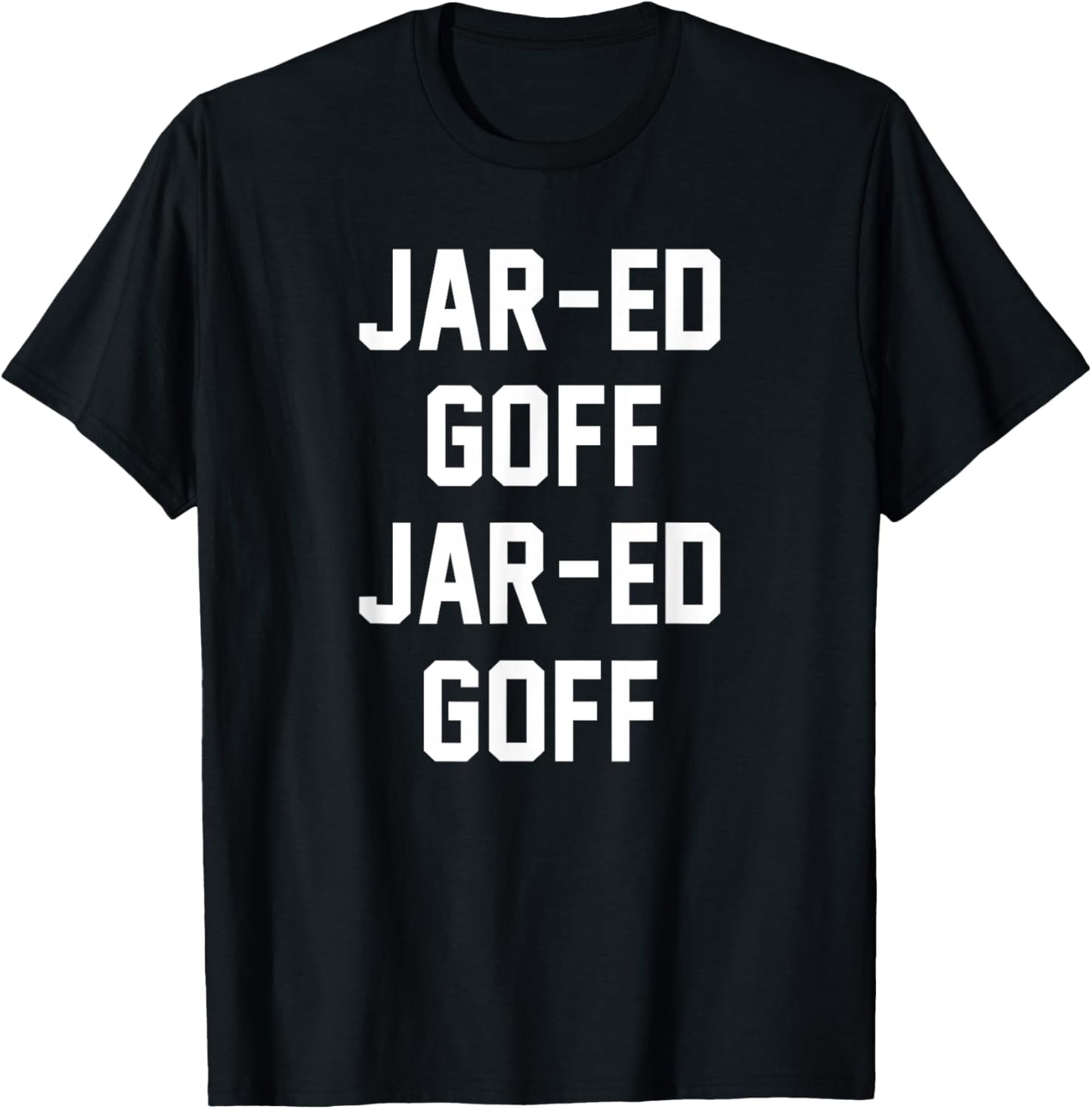 JAR-ED GOFF -Adults Black Small Modern Classic Fit T-Shirt - T-Shirt | Black