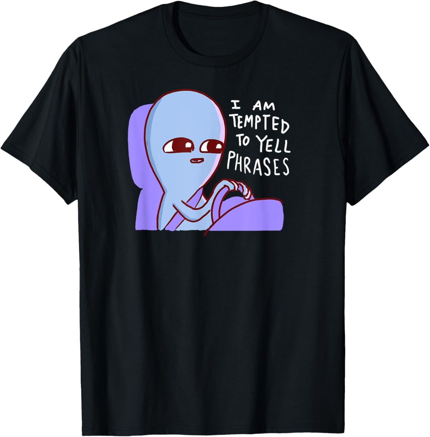 Threadless Nathan W. Pyle I Am Tempted To Yell Graphic T-Shirt - T-Shirt | Black