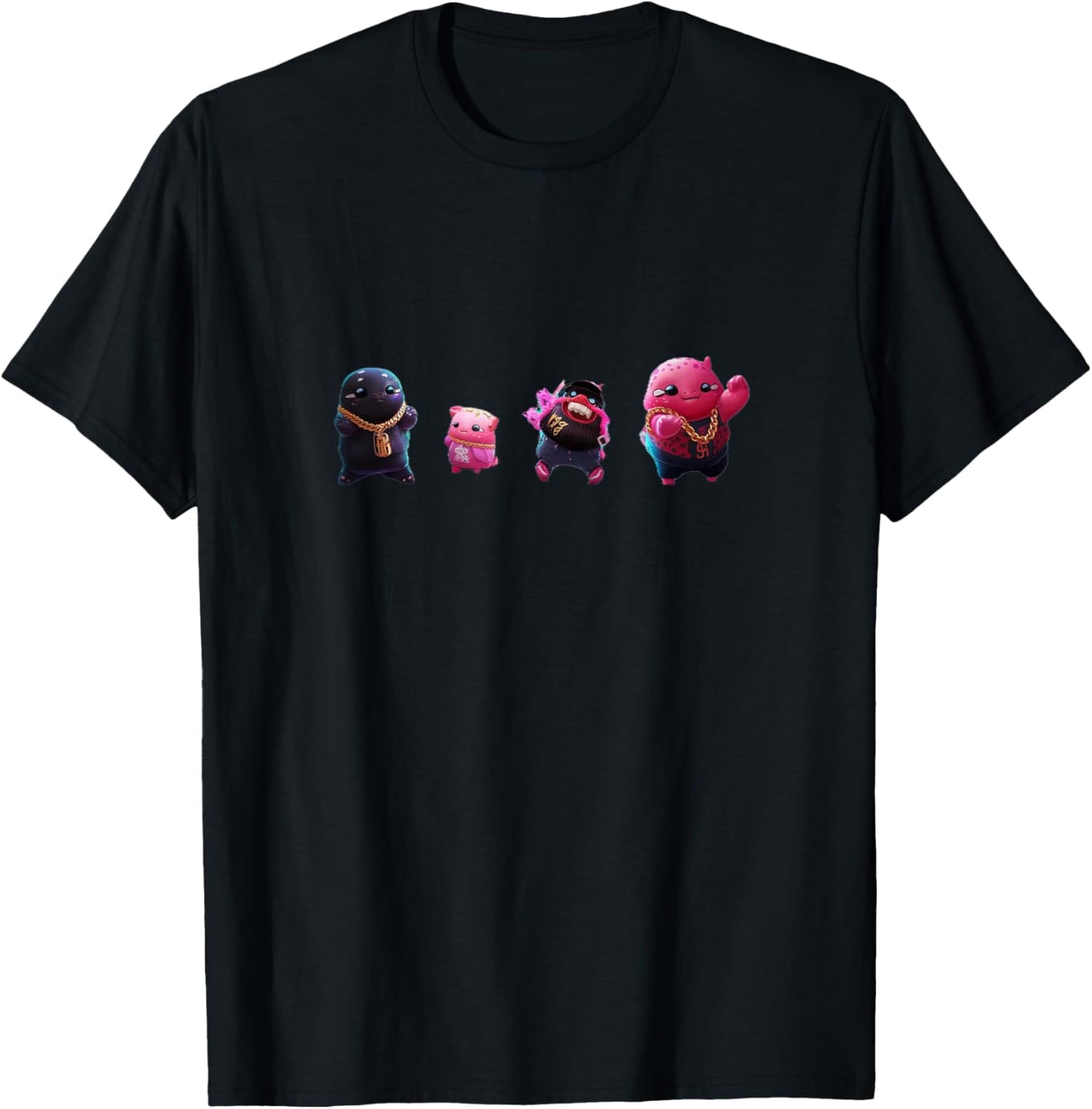 Cute Anime Hiphop Rap Party women girls boys teens T-Shirt - T-Shirt | Black