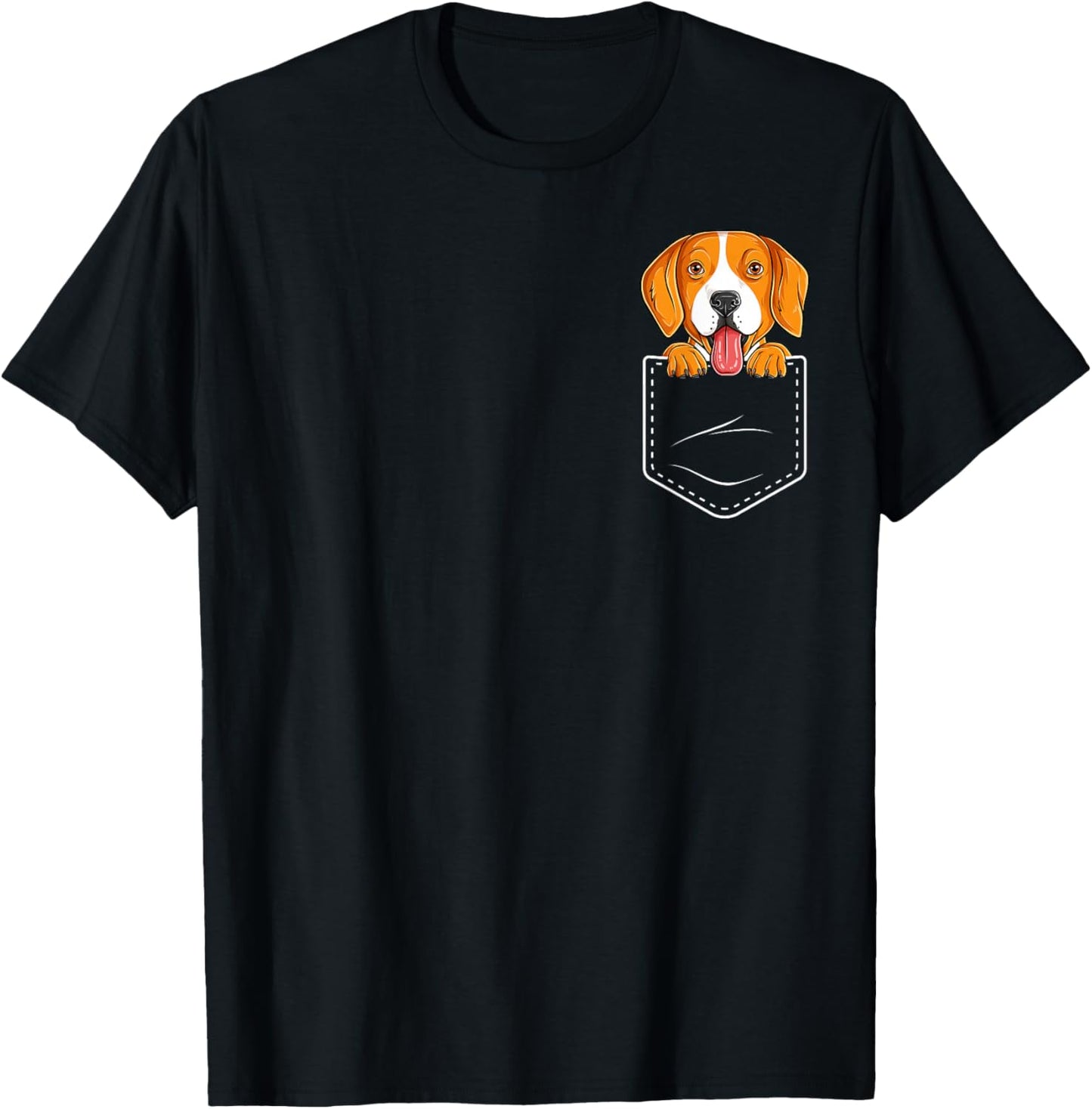 Beagle Dog In The Pocket Funny Beagle Lovers Men Women Kids T-Shirt - T-Shirt | Black