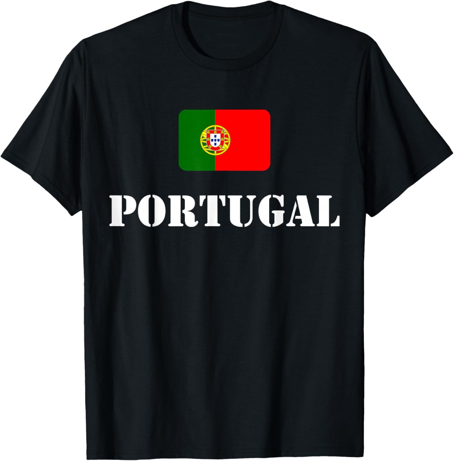 Portugal Flag, Portugal Travel, Portugal Vacation, Portugal T-Shirt - T-Shirt | Black