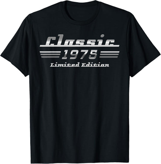 Classic 1975 Limited Edition Classic Car 50th Birthday T-Shirt - T-Shirt | Black