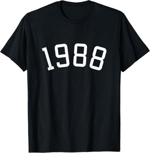 Vintage 1988 Birthday Men Women Born 1988 T-Shirt - T-Shirt | Black