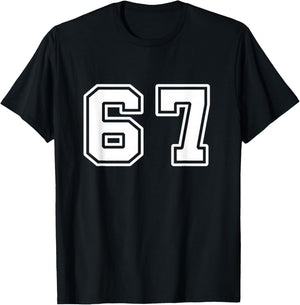67 Gen Alpha Six Seven Italian 6 7 Brainrot Player Meme T-Shirt - T-Shirt | Black