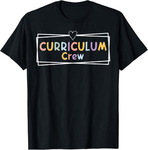 Retro Curriculum Crew Instructional Coordinator Prek Teacher T-Shirt - T-Shirt | Black