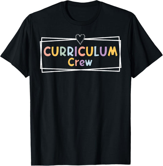 Retro Curriculum Crew Instructional Coordinator Prek Teacher T-Shirt - T-Shirt | Black
