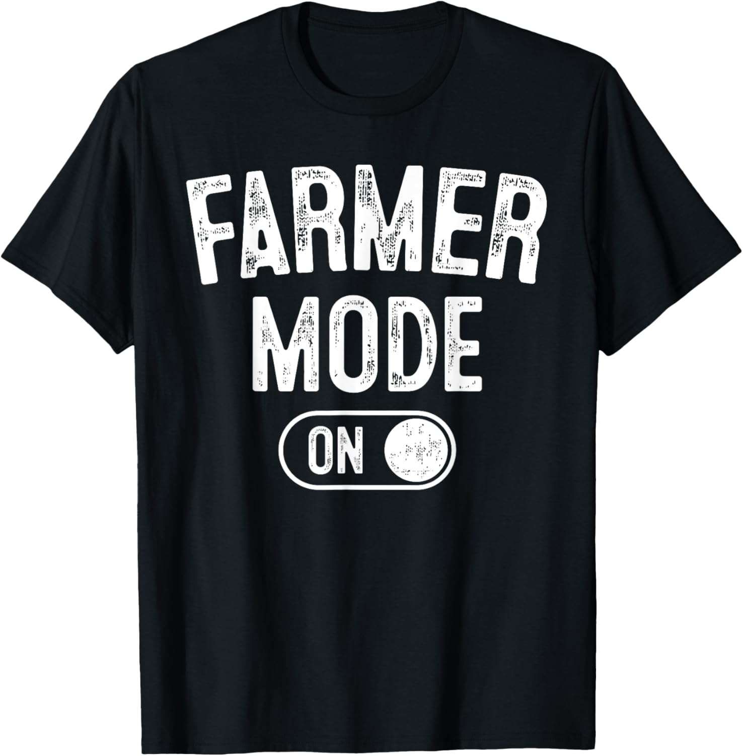 Farmer Mode On Costume Funny Farm Party Gift Gardener T-Shirt - T-Shirt | Black