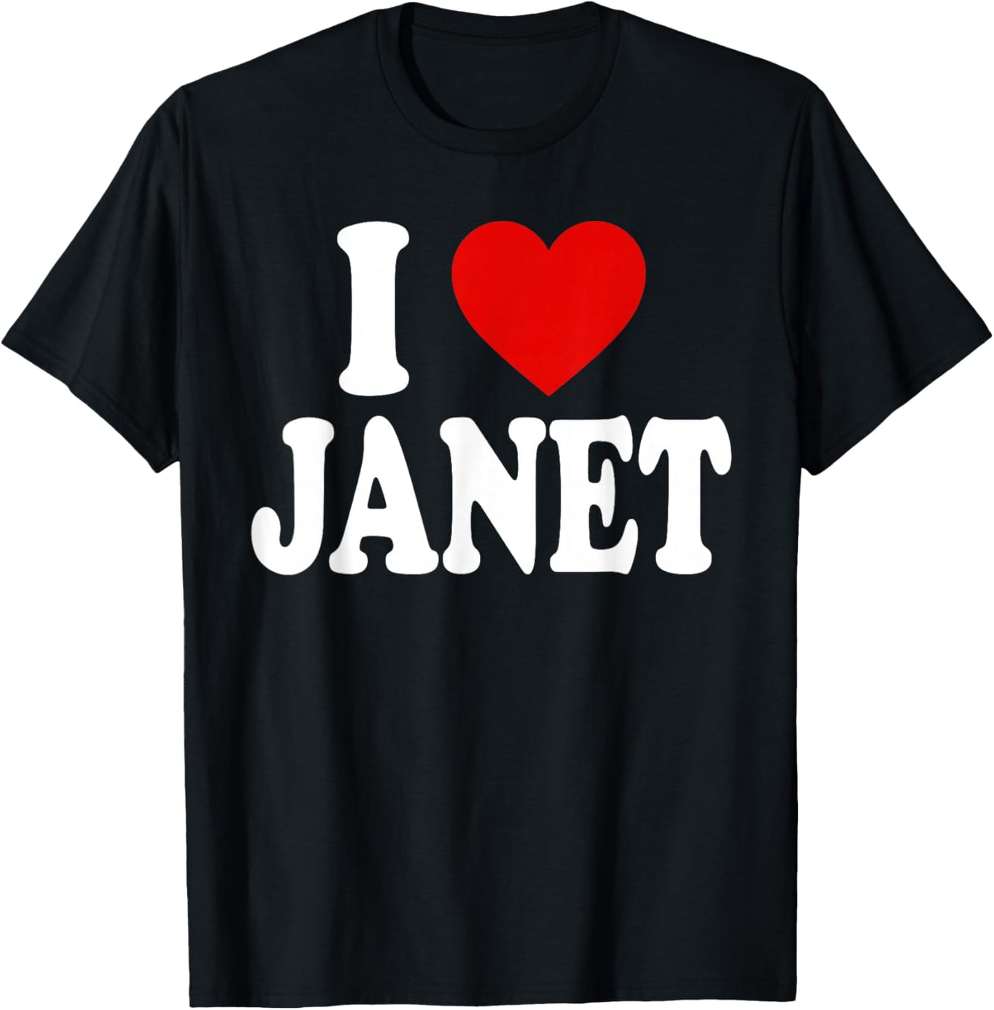 I Heart Love Janet T-Shirt - T-Shirt | Black