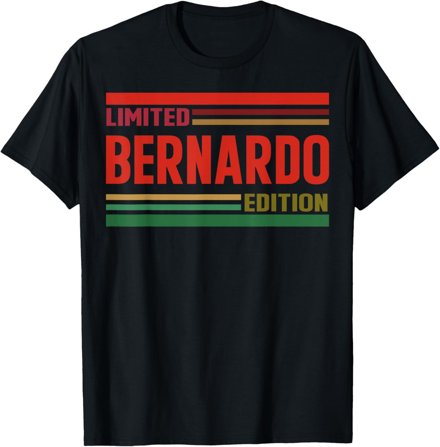 BERNARDO Limited Edition Shirt BERNARDO Name Personalized T-Shirt - T-Shirt | Black