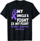 Hodgkin's Lymphoma Awareness My Uncle's Fight Is My Fight T-Shirt - T-Shirt | Black