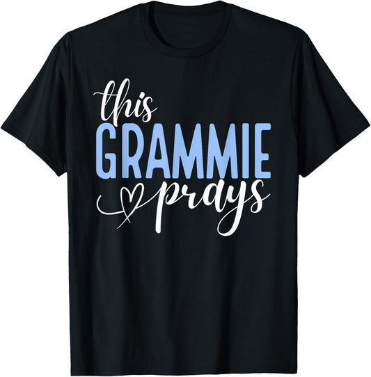 This Grammie Prays Perfect Christian Grandma T-Shirt - T-Shirt | Black
