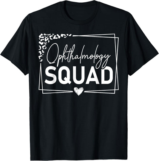 Cute Ophthalmology Squad Ophthalmologist Heart T-Shirt - T-Shirt | Black