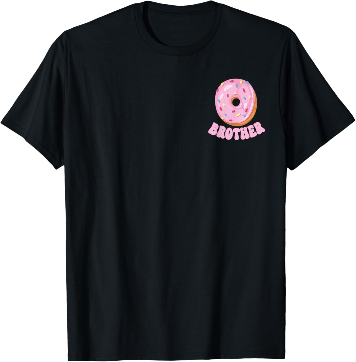 Brother of The Sweet One First Birthday Family Donut Party T-Shirt - T-Shirt | Black