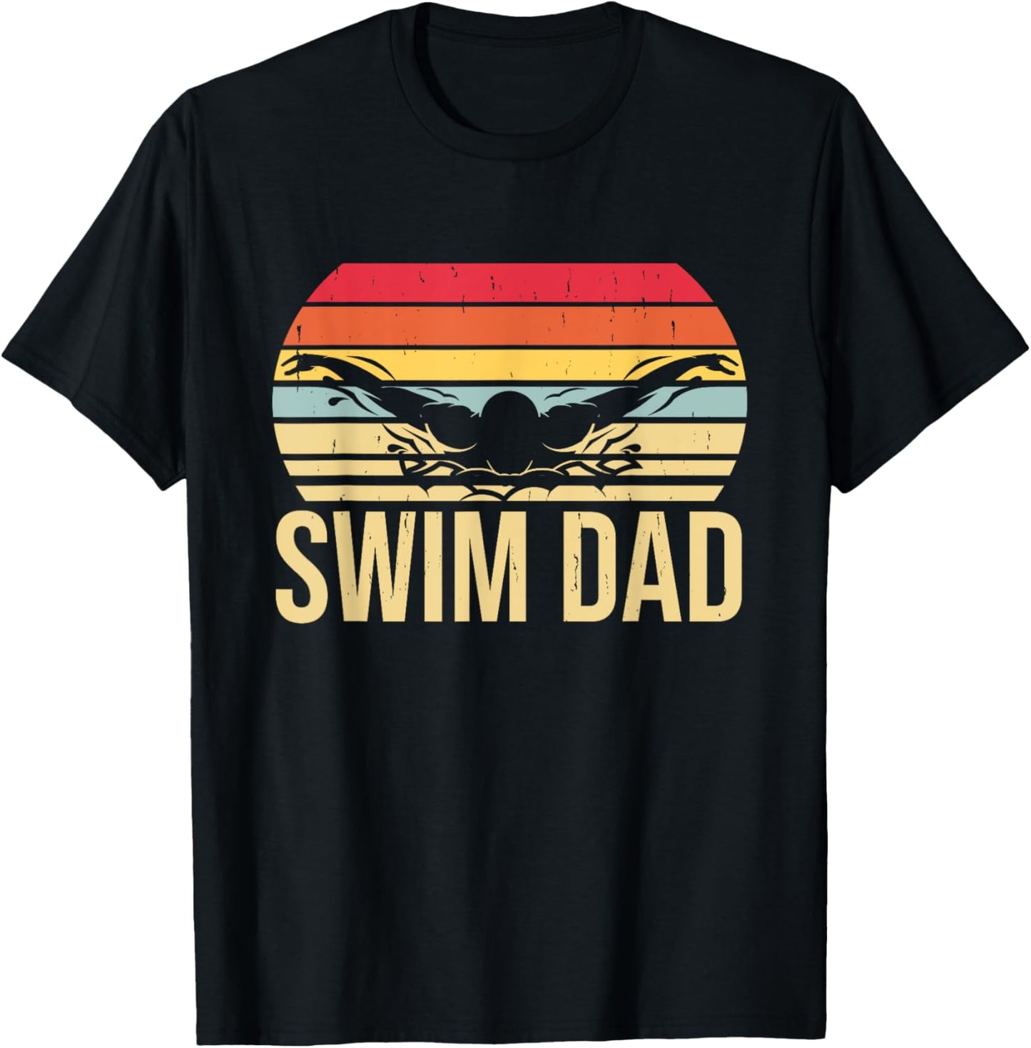 Swim Dad Swimming Butterfly T-Shirt - T-Shirt | Black