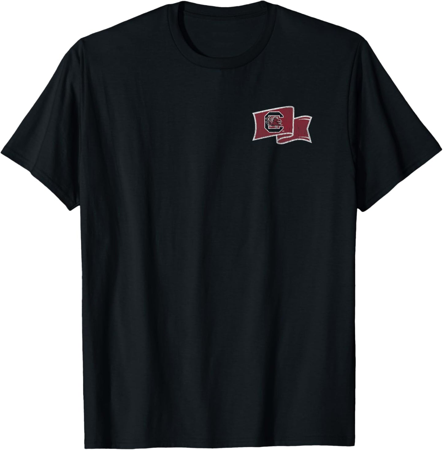 South Carolina Gamecocks Front/Back Vintage Flag Black T-Shirt - T-Shirt | Black