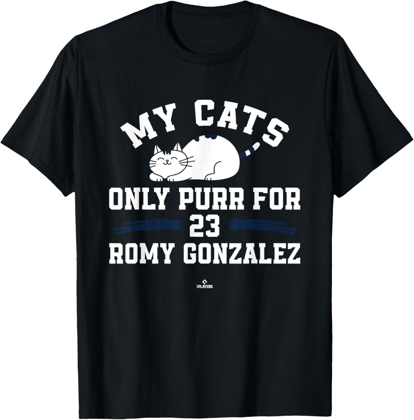 Cat Lovers for Romy Gonzalez Boston Baseball MLBPA Men Women Kids T-Shirt - T-Shirt | Black