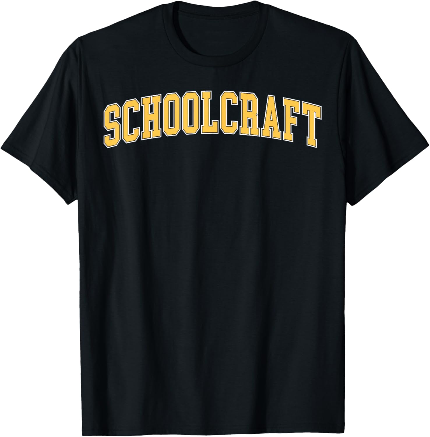 Retro Personalized Schoolcraft Name Vintage Arch Men Women T-Shirt - T-Shirt | Black
